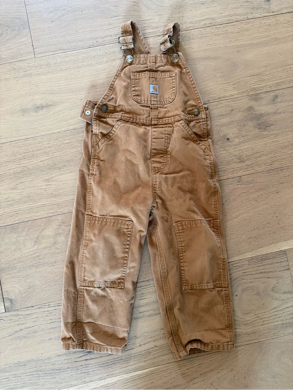 Carhartt Kids Tan Canvas Overalls